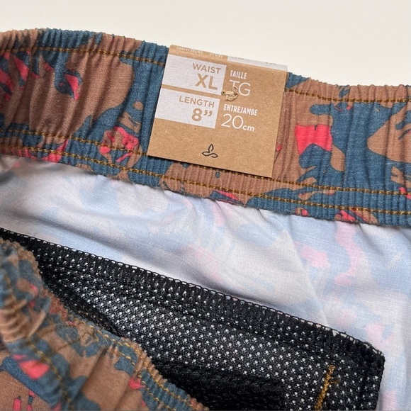 PrAna Men's XL Pull On Metric E-Waist Board 8" Stretch Shorts Fresca Camo NWT - Picture 6 of 10